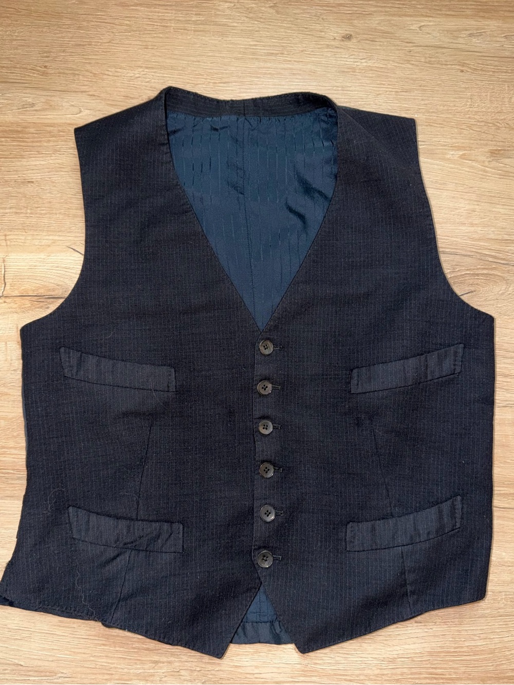 Tom Ford Men’s Black Suit Vest Waistcoat Est. Size L 6 Button Luxury Designer